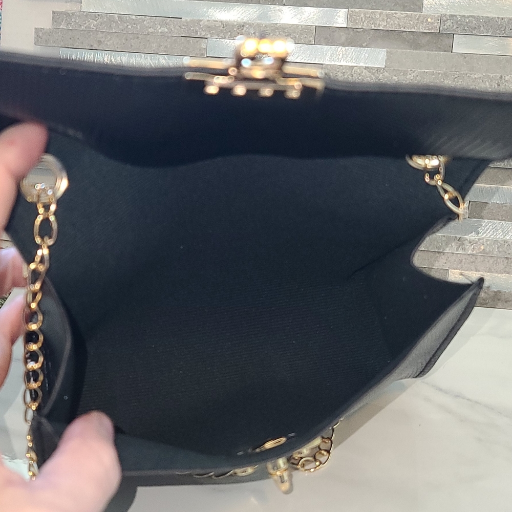 Black Leather Crossbody - Picture 4 of 5